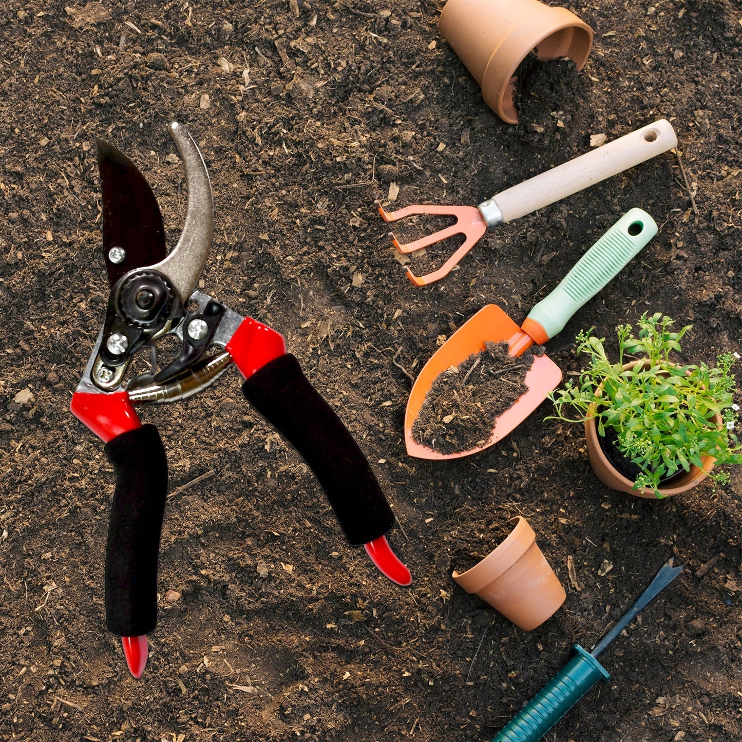 21Cm Red GARDEN SHEARS SHARP CUTTER PRUNERS SCISSOR, PRUNER. - Springkart