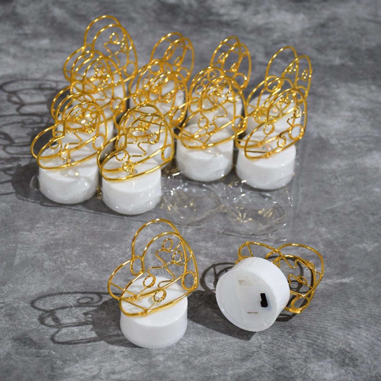 Multicolor Flameless heart Design Candles for Decoration (Set of 12pc) - Springkart