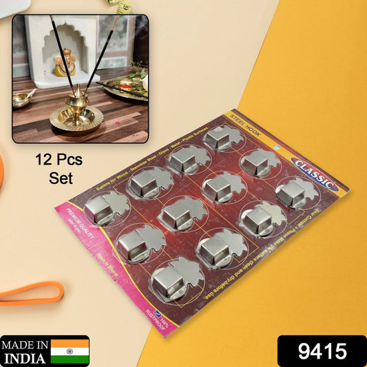 Stainless Steel Agarbatti Stand (12 Pack): Self-Adhesive, Wall Mounted - Springkart