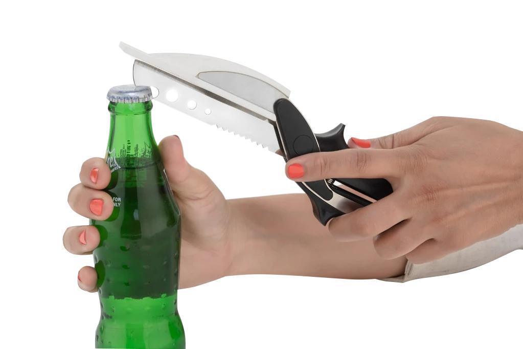 073 Stainless Steel 4 In 1 Clever Cutter Black - Springkart