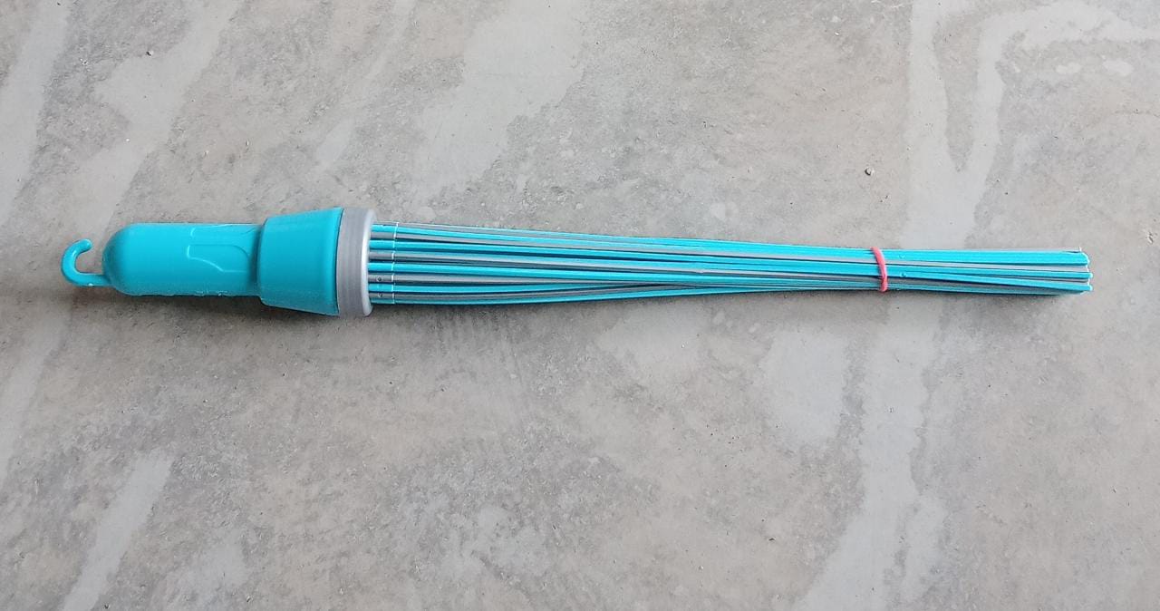 Plastic Hard Bristle Broom for Bathroom Floor Cleaning and Scrubbing, Wet and Dry Floor Cleaning - Springkart