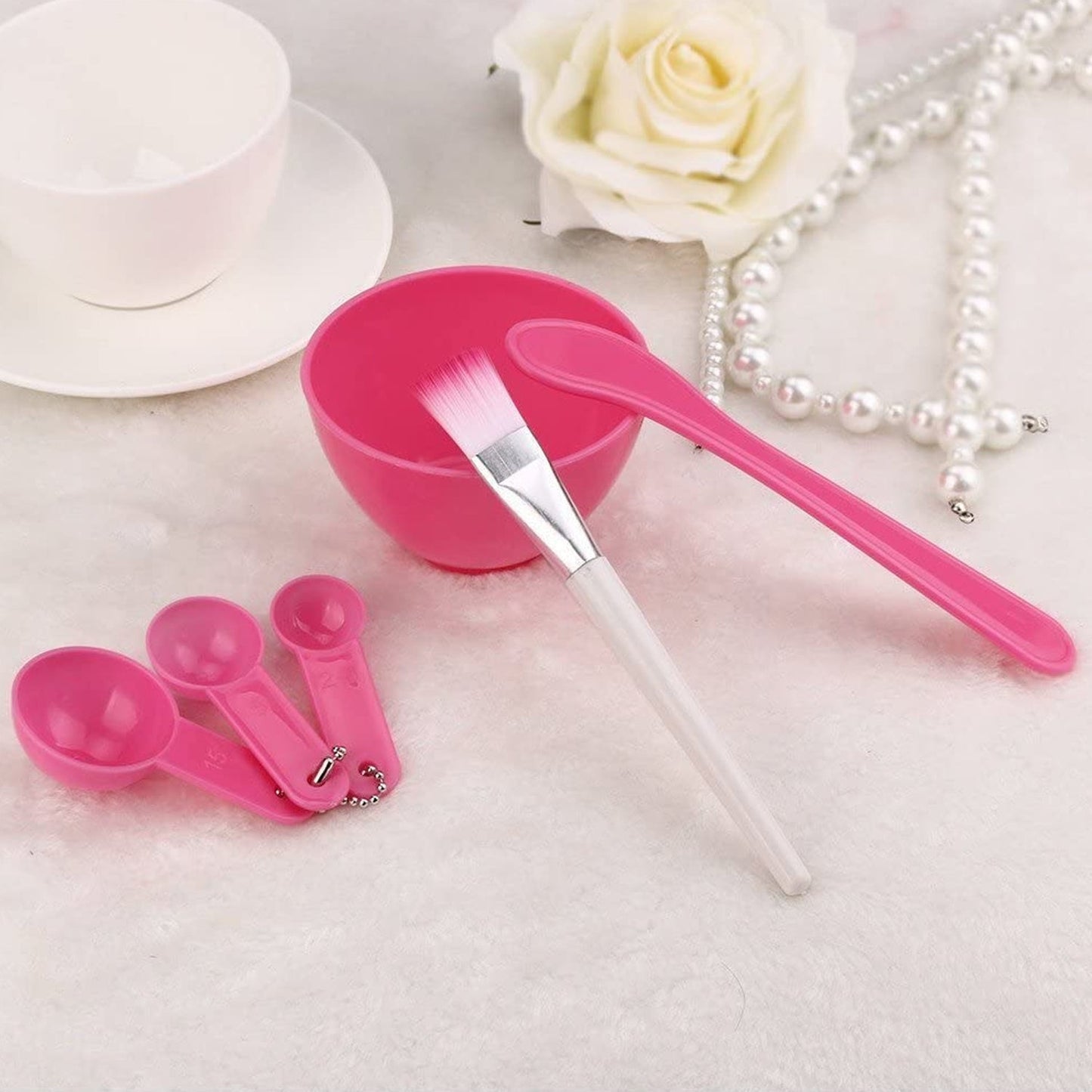 Facial Mask Bowl Set For Girls Use ( 6 pcs Set ) - Springkart