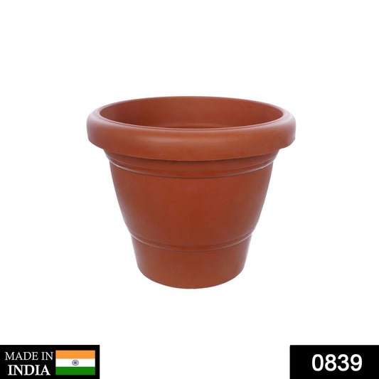 Garden Heavy Plastic Planter Pot / Gamla 6 inch (Brown, Pack of 1, Small) - Springkart