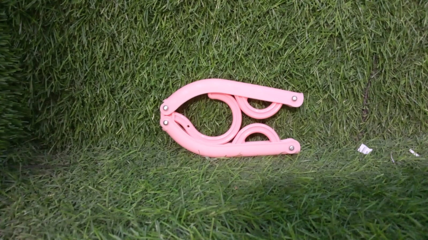 10 Pcs Portable Folding Clothes Hanger Creative Travel Easy to Carry Clothes Hanger for Adults and Children - Springkart