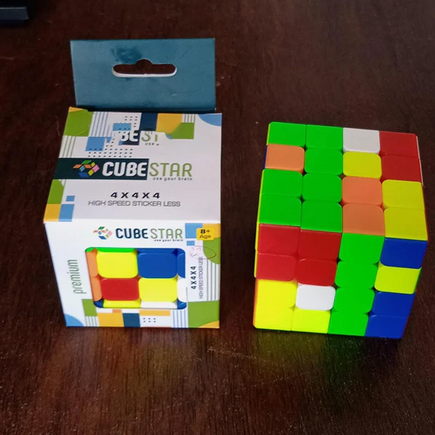 Small Puzzles Cubes 4×4×4 High Speed Sticker Less Magic Cube Game, Kids and Professionals Magic Cube Puzzle Toy, Pack of 1, 8+ Years - Springkart