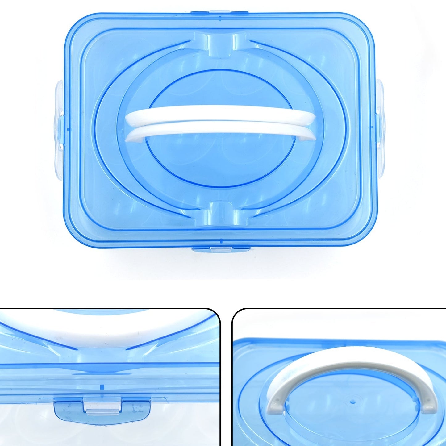 Double Layer Premium 48 Grid Egg Storage Box for Egg Storage Container - Springkart