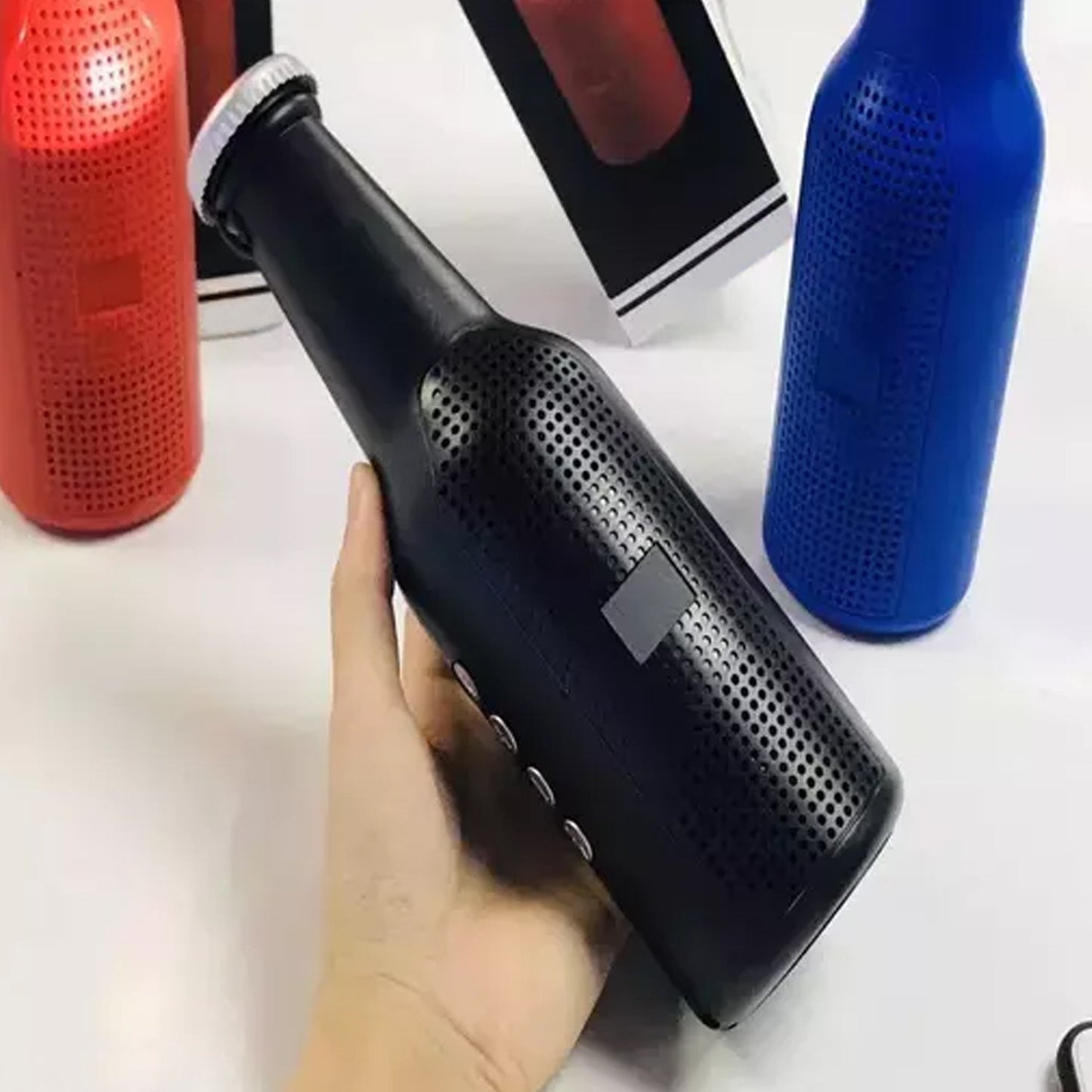 Bottle Shape Bluetooth Speaker And Weatherproof Enhanced Wireless USB Rechargeable Calling / FM / AUX / USB / SD Card Support Portable Bluetooth Speaker with Rich Deep Bass blootuth speaker(Media Player) - Springkart