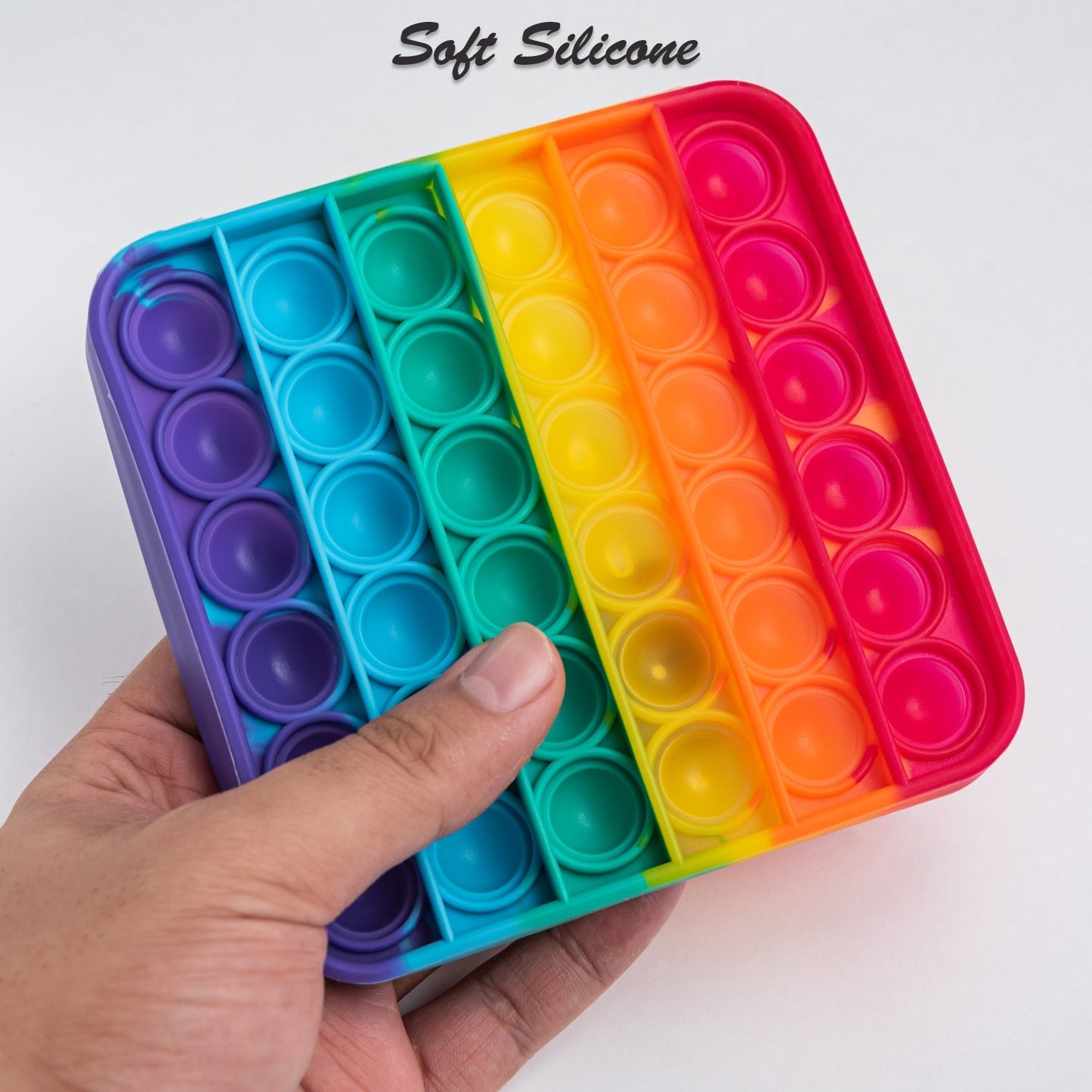 Square Popit Toy Special Needs Silicone Stress Relief Toy For Kids & Adult All Use Toy - Springkart
