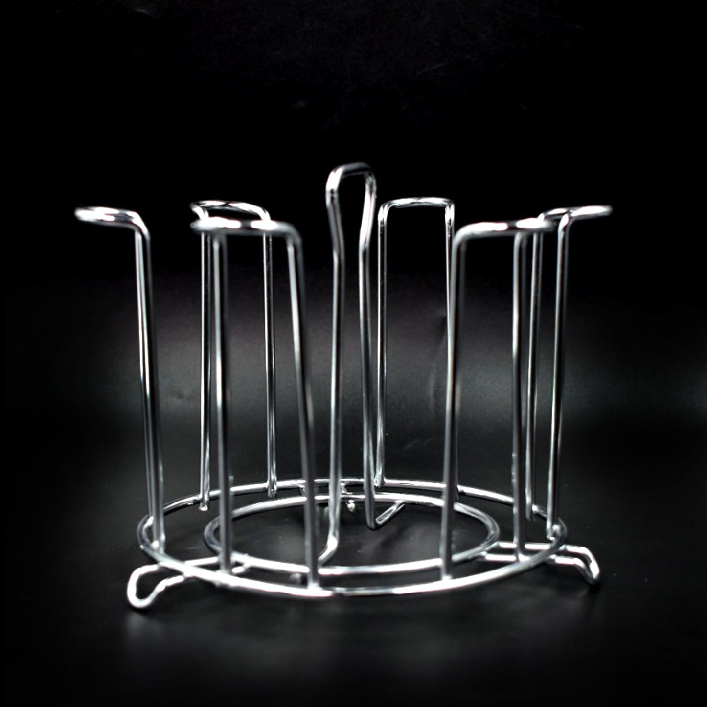 SS Round Glass Stand used for holding sensitive glasses and all present in all kinds of kitchens of official and household places etc. - Springkart