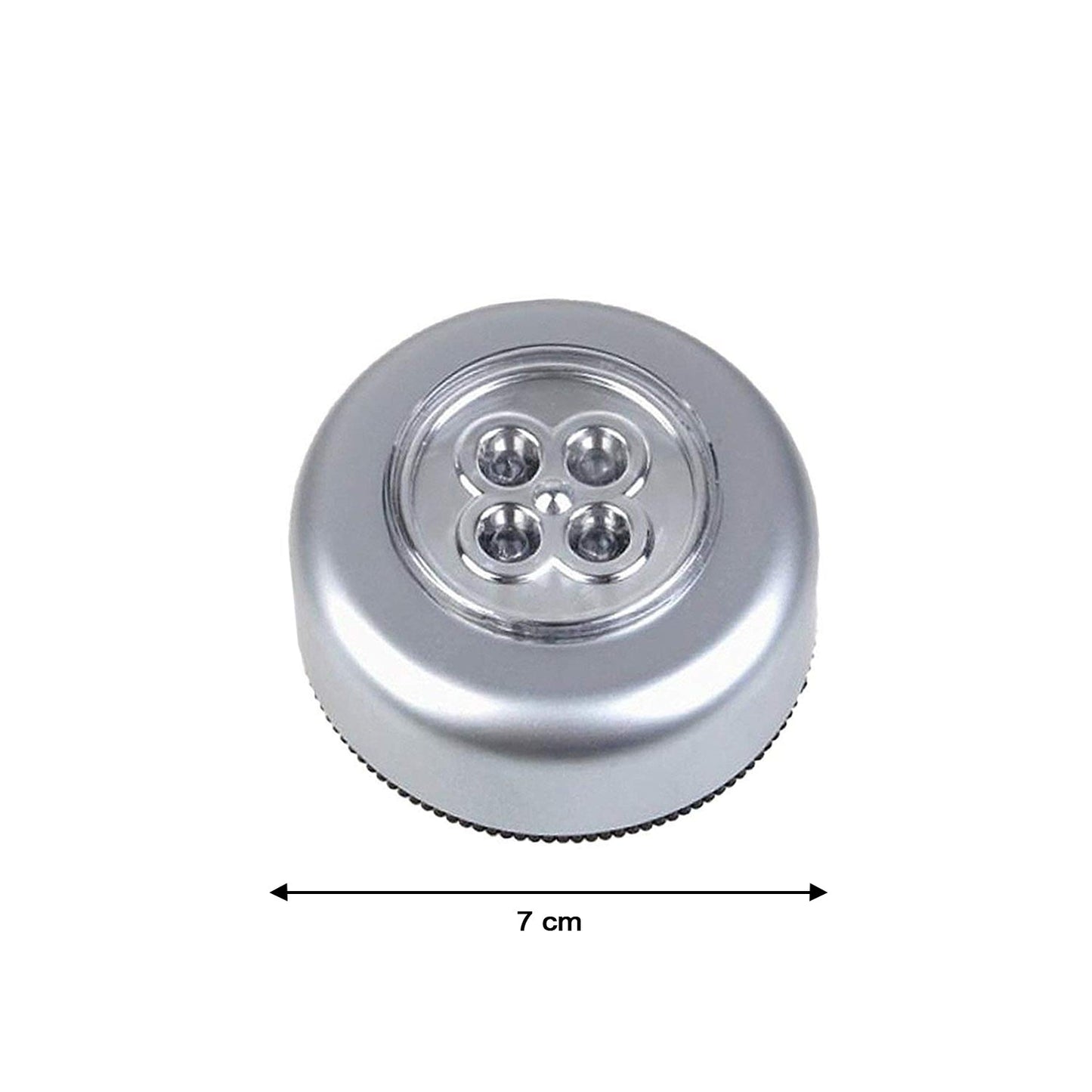 4 LED Battery-Powered Wireless Night Light Stick Tap Touch Lamp Stick-on Push Light for Closets, Cabinets, Counters, or Utility Rooms, Cordless Touch Light - Springkart