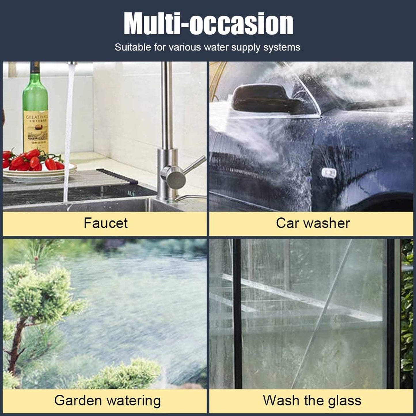 High Pressure Water Gun Nozzle Car Wash Water Gun Nozzle Alloy Garden Nozzle Spray Gun - Springkart