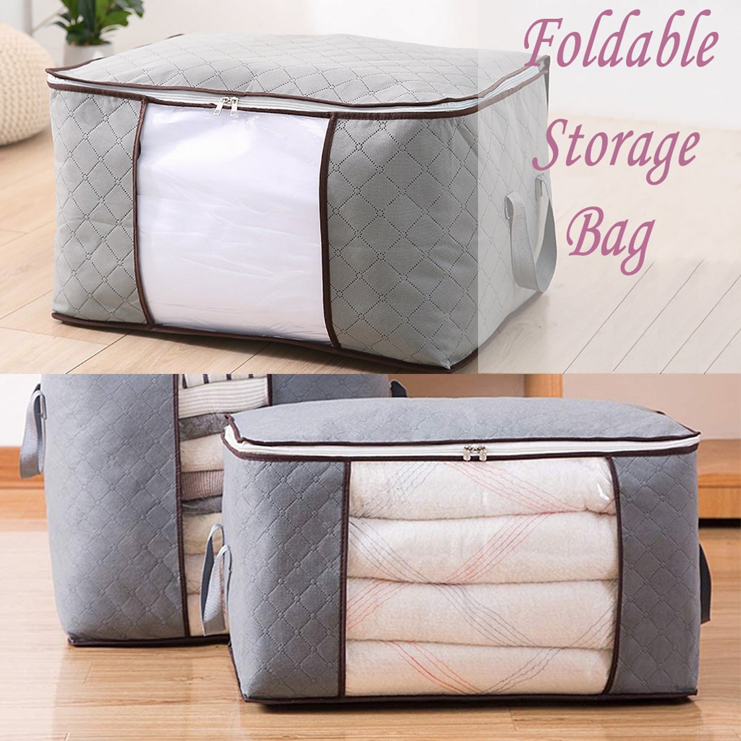 TRAVELLING STORAGE BAG USED IN STORING ALL TYPES CLOTHS AND STUFFS FOR TRAVELLING PURPOSES IN ALL KIND OF NEEDS (4 Pcs Set) - Springkart