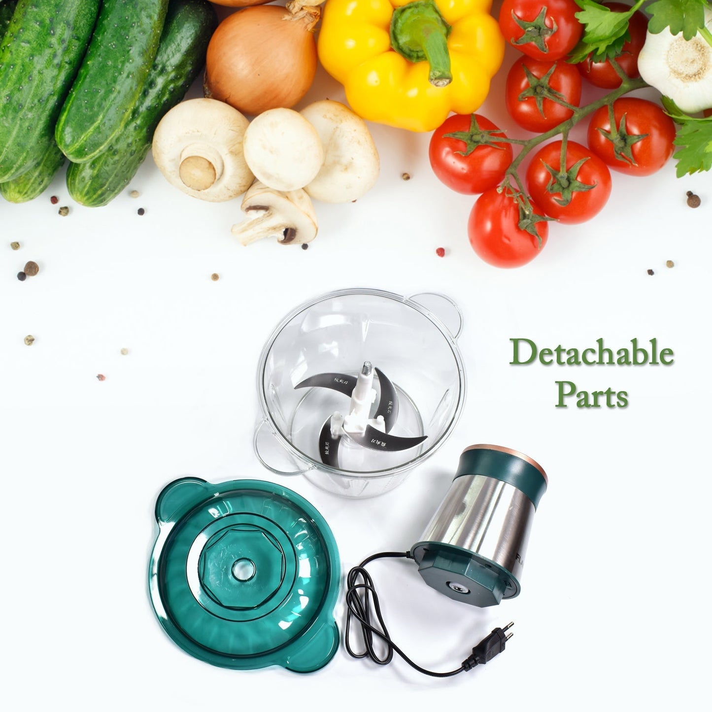 Stainless Steel Electric Meat Grinders with Bowl for Food Chopping Meat & Vegetable. - Springkart
