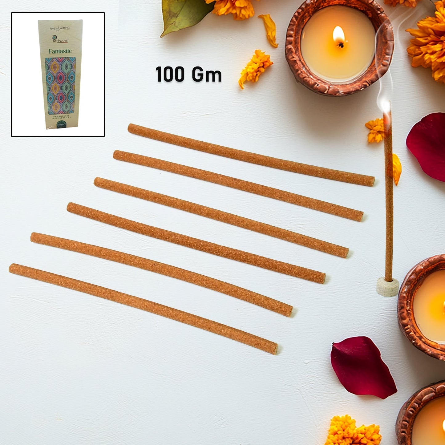 Premium Incense Sticks / Agarbatti (100 Gm / With Stand For Stick/ Mix Flavour) - Springkart