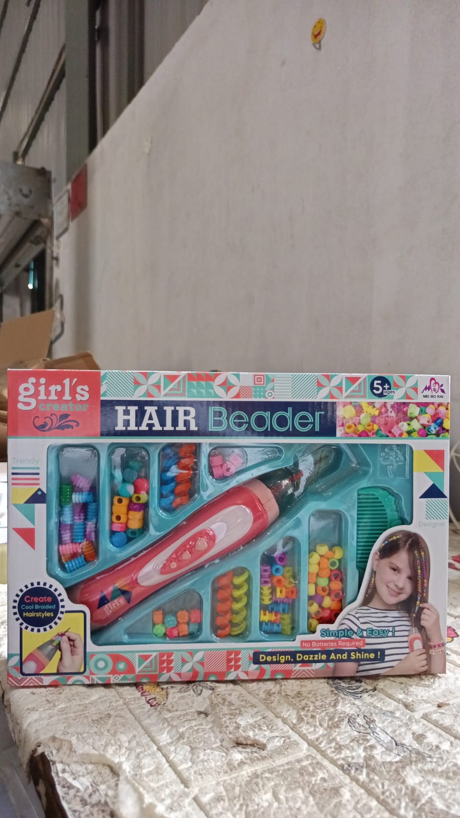 Hair Styling Clasp Clips Twisting Stringing Beads Kit for Girls, Portable Hair Braider Machine,Hairstyle Braid Kit DIY Hair Styling Tool with Comb, Rubber, Button Beads and Beads (85 Pcs Set) - Springkart