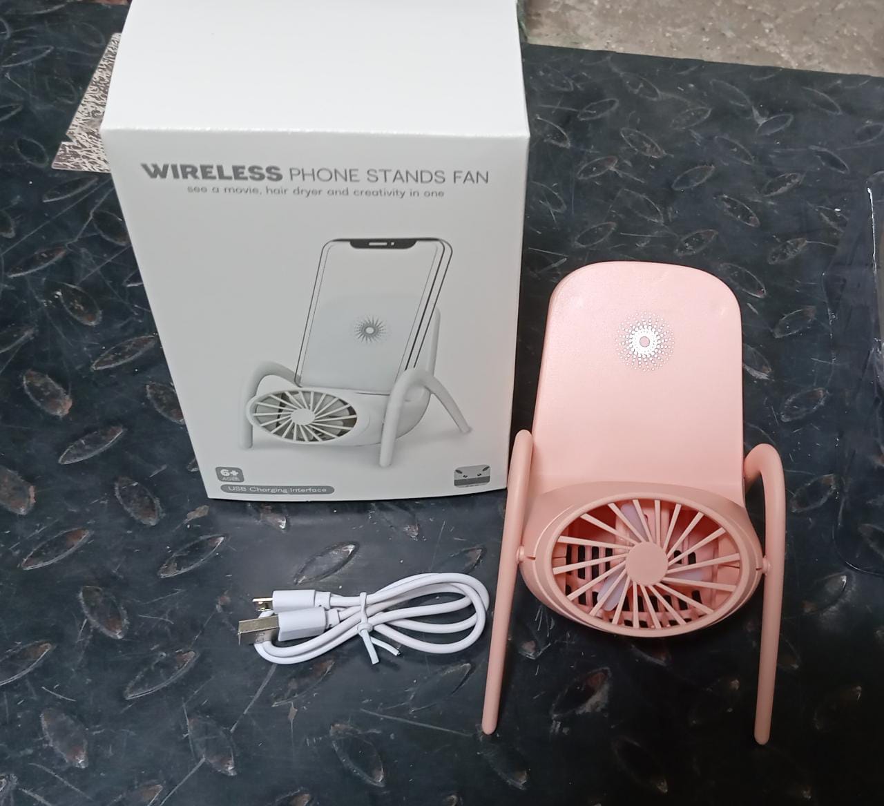 Portable Mobile Phone Holder Fan Personal Fan Multi- Function Fan Handheld Charging Fan (Battery Not Include) - Springkart
