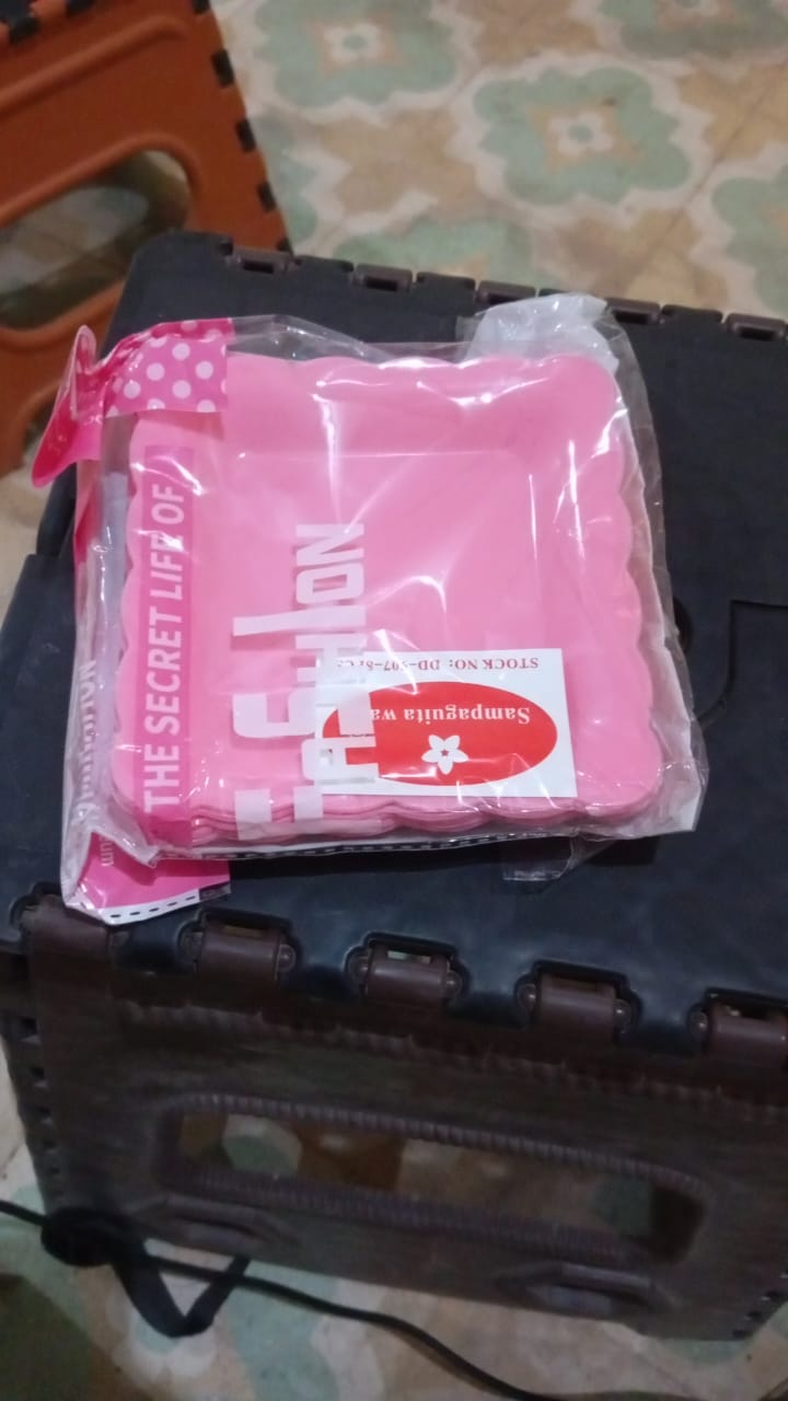 Square Plastic Dinner Plate Snacks / Breakfast, Restaurant Serving Trays Home School Coffee Hotel Kitchen Office (8 Pcs Set) - Springkart