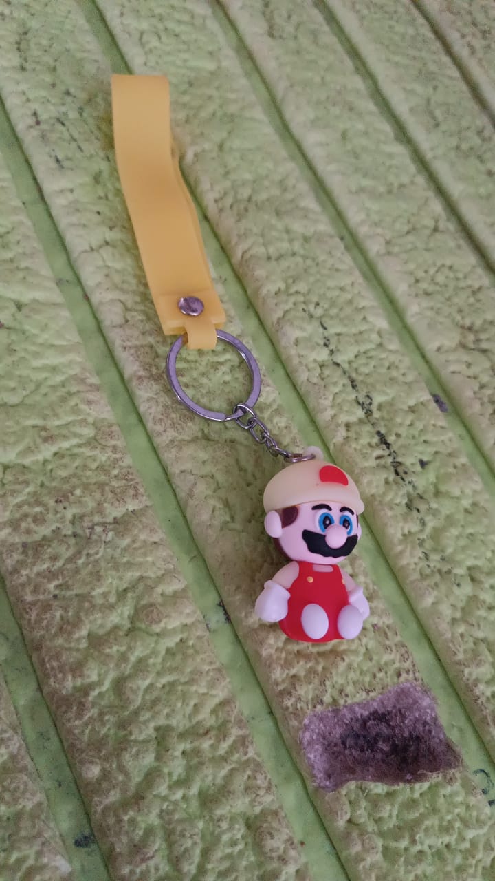 Cute Cartoon Silicone 3D Key Chain with Metal Hook & Strap (Pack of 1) - Springkart