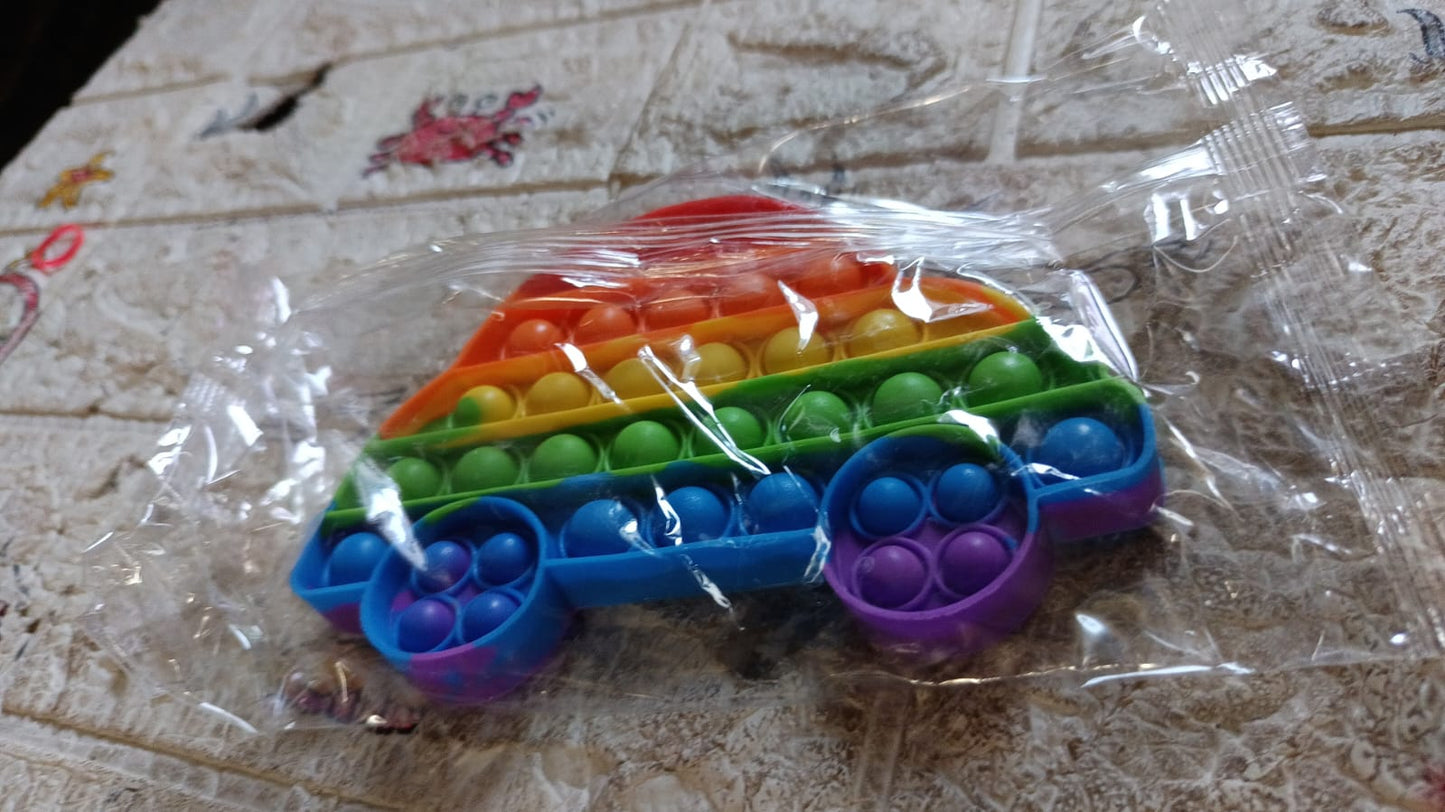 Pop Fidget Toy Push Pop Bubble Fidget Sensory Toy for Kids and Adults Fidget Popper Stress Reliever Sensory Fidget Poppers (Butterfly & Car Shape / 1 Pc) - Springkart