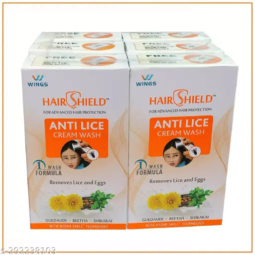 Wings Hair Shield Anti Lice Cream Wash 30ml (pack of 06)