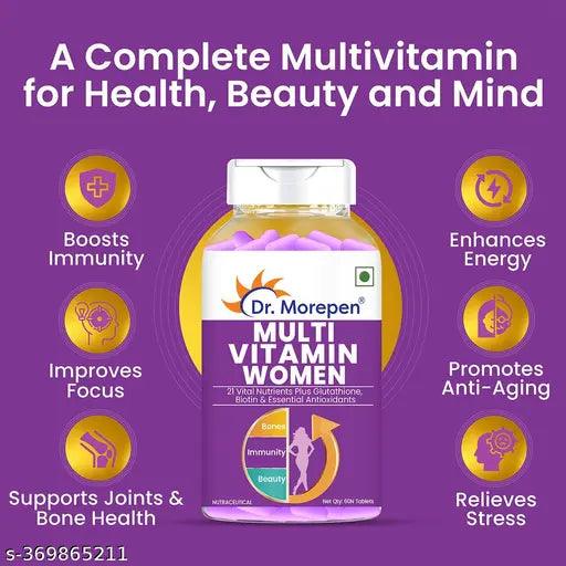 Dr. Morepen Multivitamin Women and Deep Sea Fish Oil Triple Strength 1250mg (Combo Pack) - Springkart