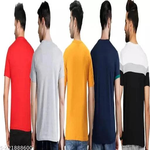 VOSIMO MENS HALF SLEEVE T SHIRT COMBO OF 5 - Springkart