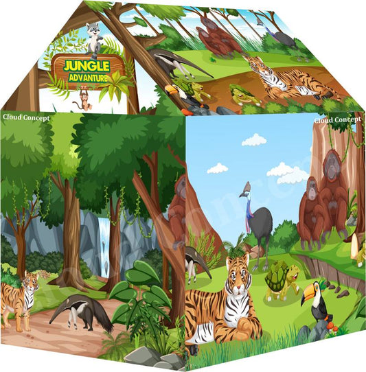 cloudconcept Jumbo Size Extremely Light Weight , Water Proof Kids Play Tent HouseĀ Ā (Multicolor)