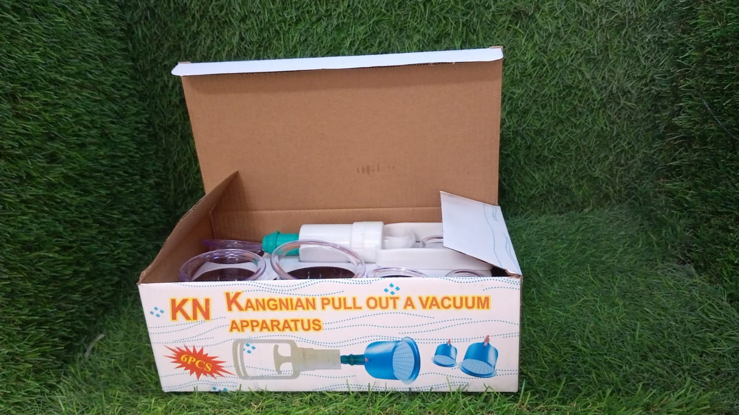 Vacuum Cupping Set 6 Pcs Kit Pull Out a Vacuum Apparatus Therapy Relax Massagers Curve Suction Pumps - Springkart