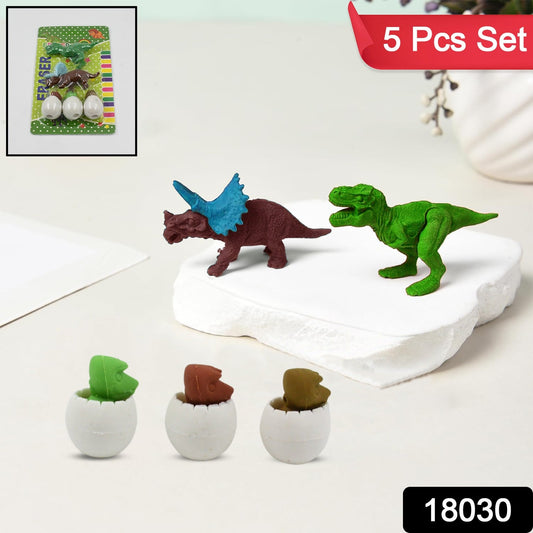Dinosaur Shaped Erasers & Egg shape Eraser for Kids, Dinosaur Erasers Puzzle 3D Eraser, Mini Eraser Dinosaur Toys, Desk Pets for Students Classroom Prizes Class Rewards Party Favors (5 Pcs Set) - Springkart
