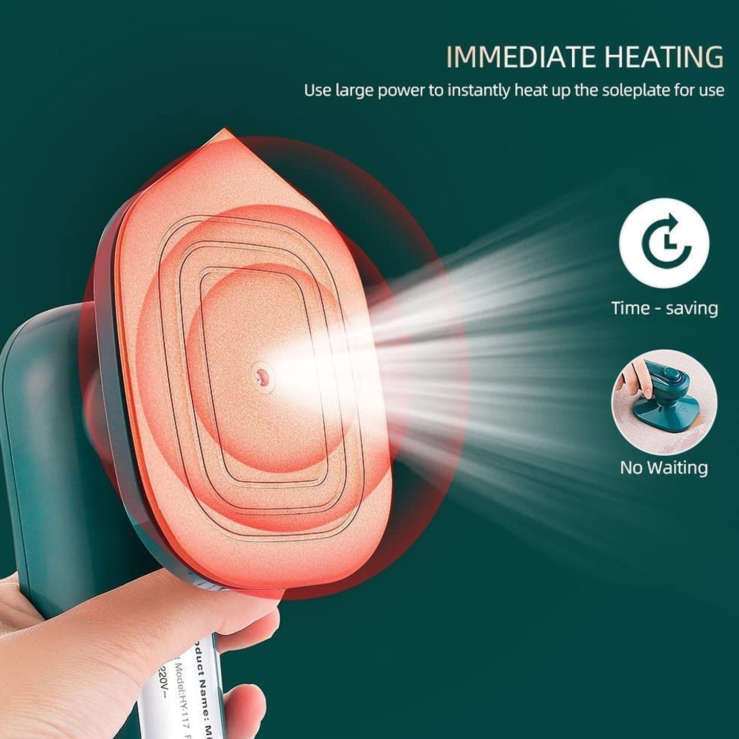 Mini Steamer & Iron: 2-in-1 Portable Travel Friendly - Springkart