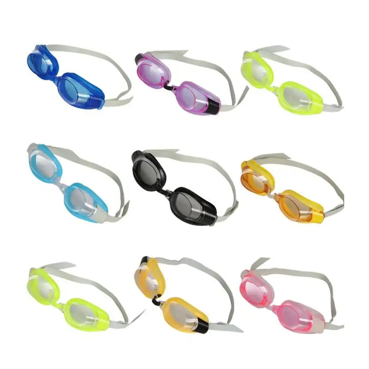Swimming Goggles with Ear & Nose Plugs, Adjustable, Anti-Fog & Waterproof - Springkart