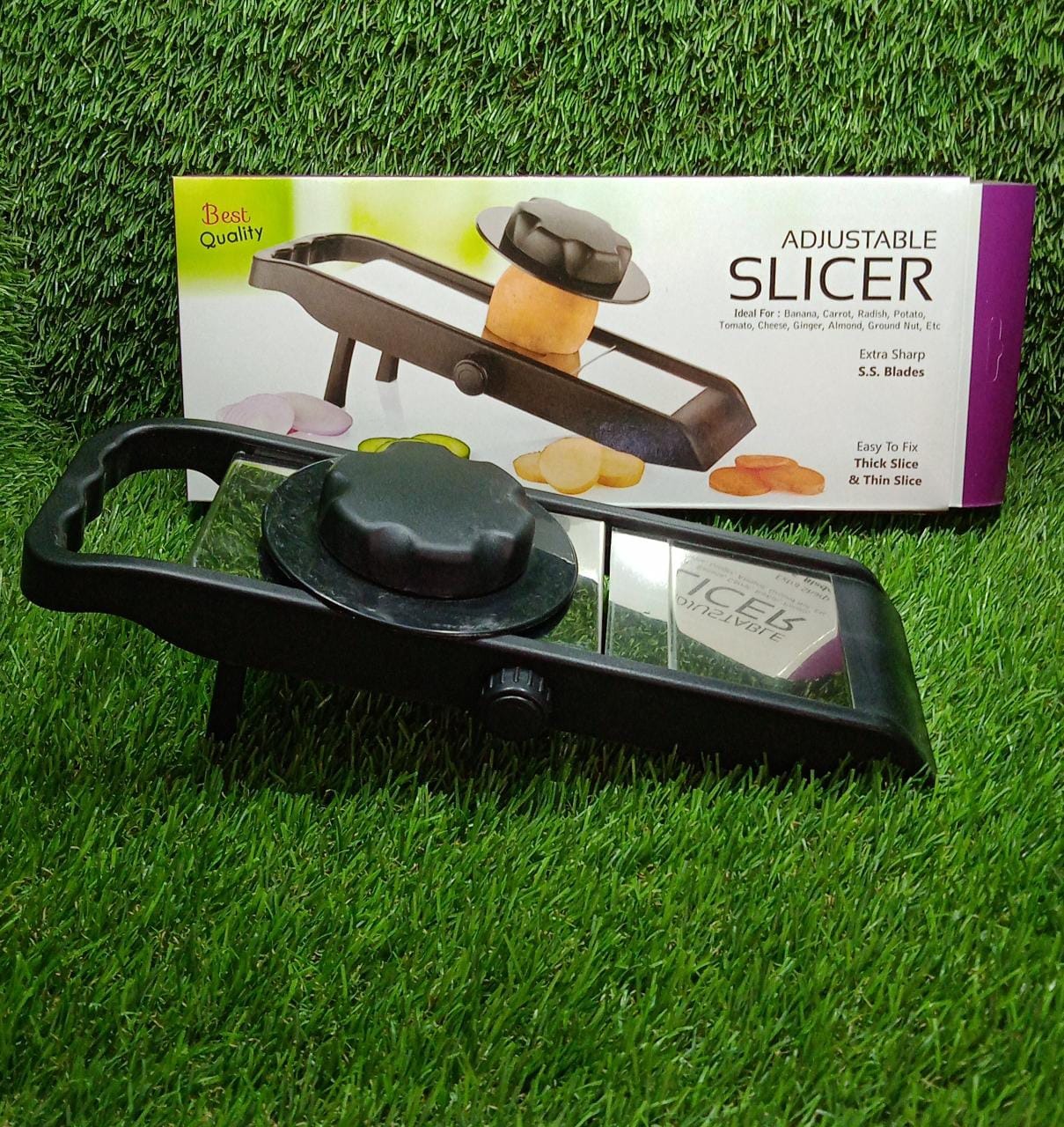 Adjustable Multipurpose Potato / Onion Slicer and Grater - Springkart