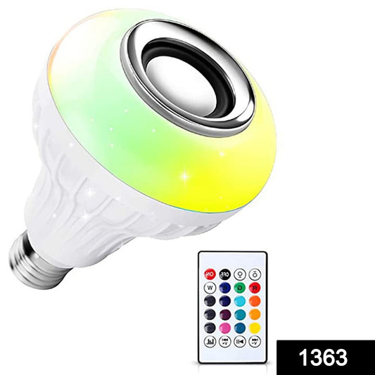 Wireless Bluetooth Sensor 12W Music Multicolor LED Bulb with Remote Controller - Springkart