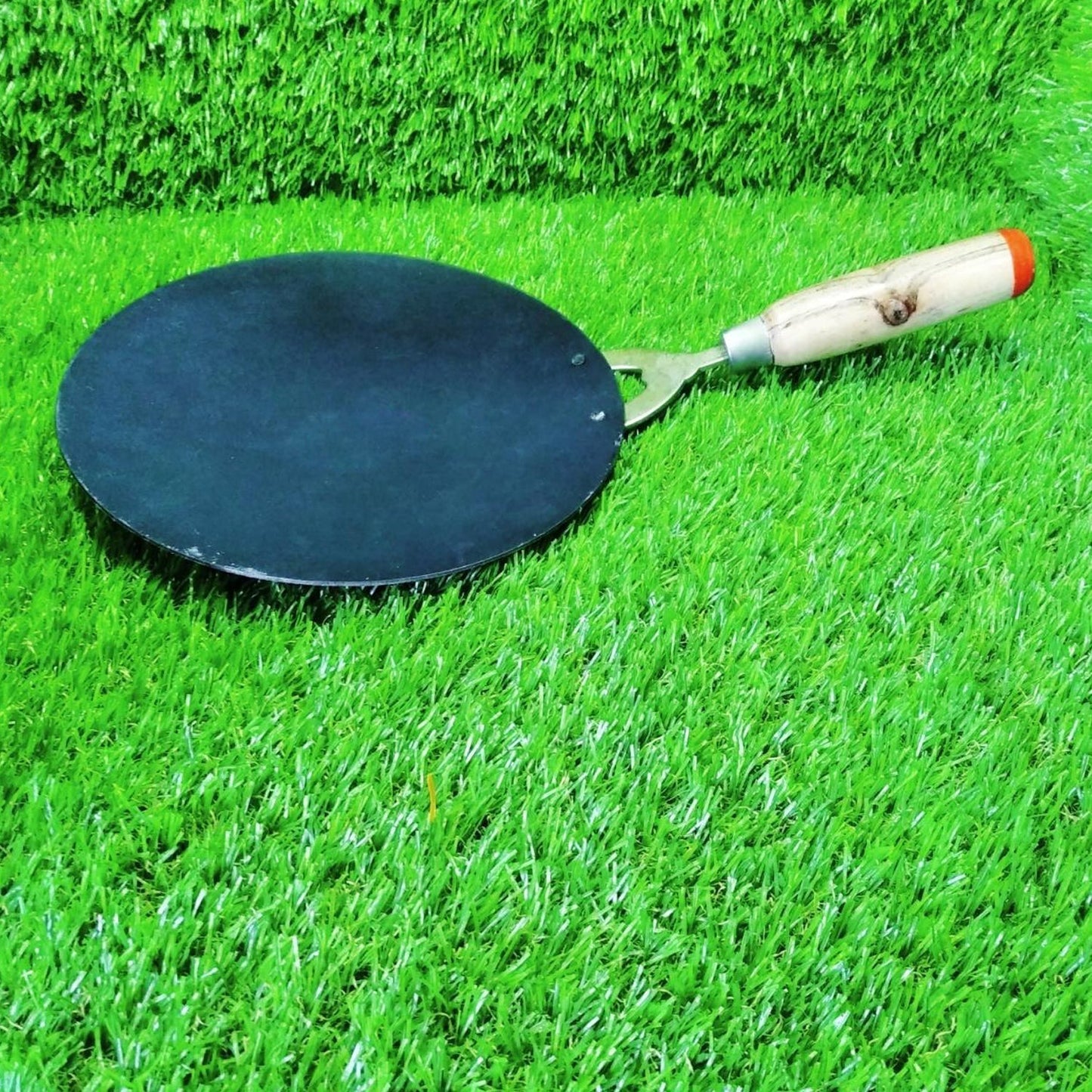 Wooden Handle Roti Tawa used in all household and kitchen purposes for making rotis and parathas nonstick tawa etc. - Springkart