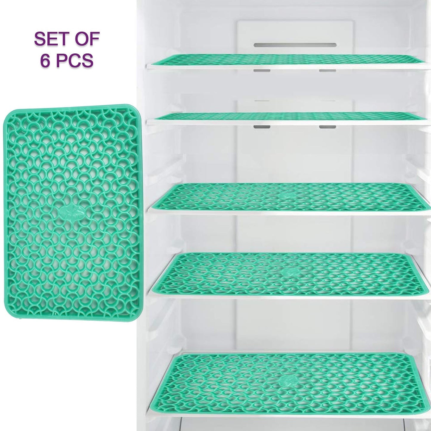 Waterproof PVC Fridge Drawer Mats Set of 6 - Springkart