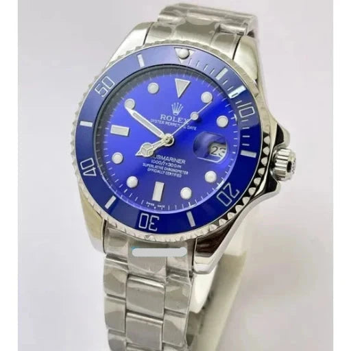 Rolex Submariner Blue Dial Steel Bracelet Swiss Automatic First Copy Replica Watch - Springkart