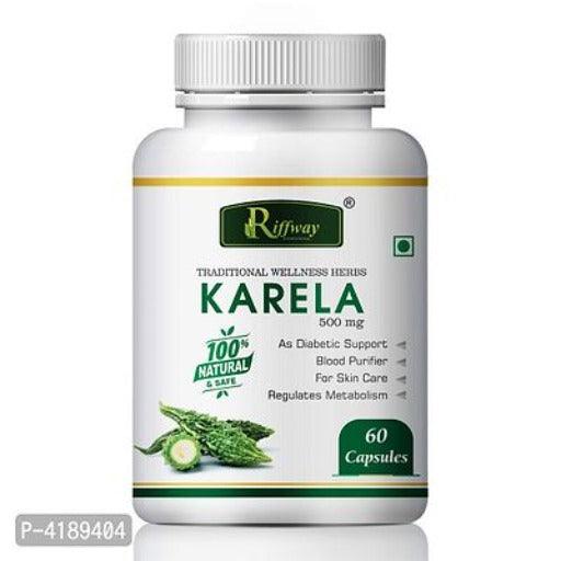 Karela Herbal Capsules For Helps In Treating Diabetes Blood Purifier 100% Ayurvedic Pack Of 1 - Springkart
