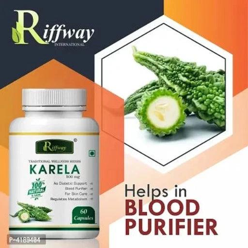 Karela Herbal Capsules For Helps In Treating Diabetes Blood Purifier 100% Ayurvedic Pack Of 1 - Springkart