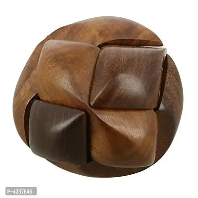 Hand-Crafted Wooden Jigsaw Soccer Ball 3D Brain Teaser Puzzle Game - Springkart