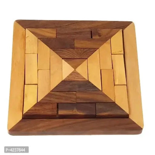 Handmade Square Wood Tangram Puzzle Game Set Great Gift for Kids - Springkart