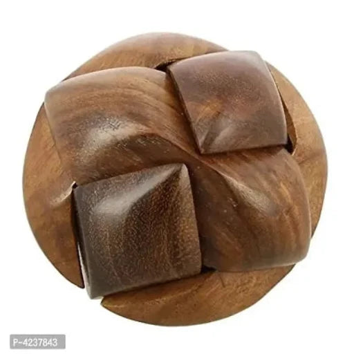 Hand-Crafted Wooden Jigsaw Soccer Ball 3D Brain Teaser Puzzle Game - Springkart