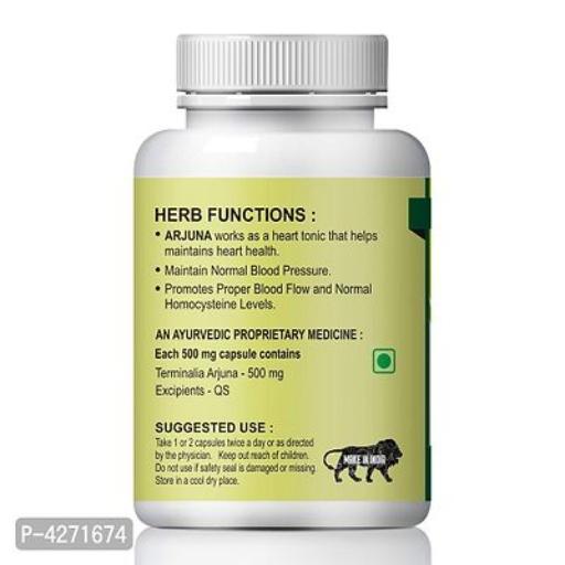 Arjuna Tea Herbal Capsules For Improving Muscle Function 100% Ayurvedic (60 Capsules) - Springkart
