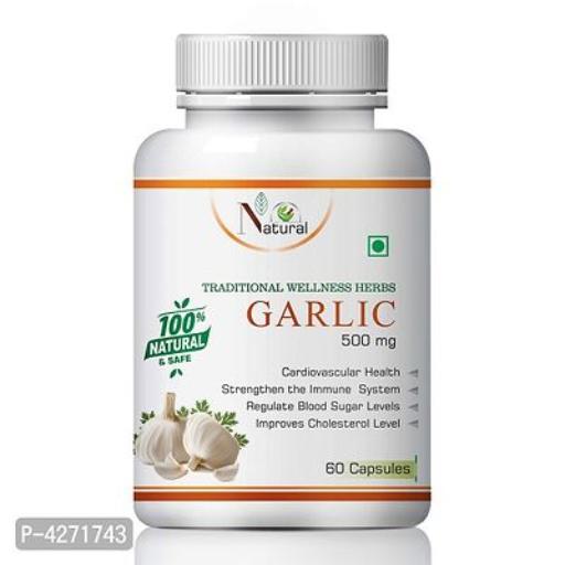 Garlic Herbal Capsules For Regulate Blood Sugar Leve 100% Ayurvedic (60 Capsules) - Springkart