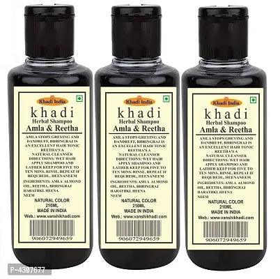 Khadi Herbal Amla Reetha Shampoo 630 Ml Pack Of 3 - Springkart