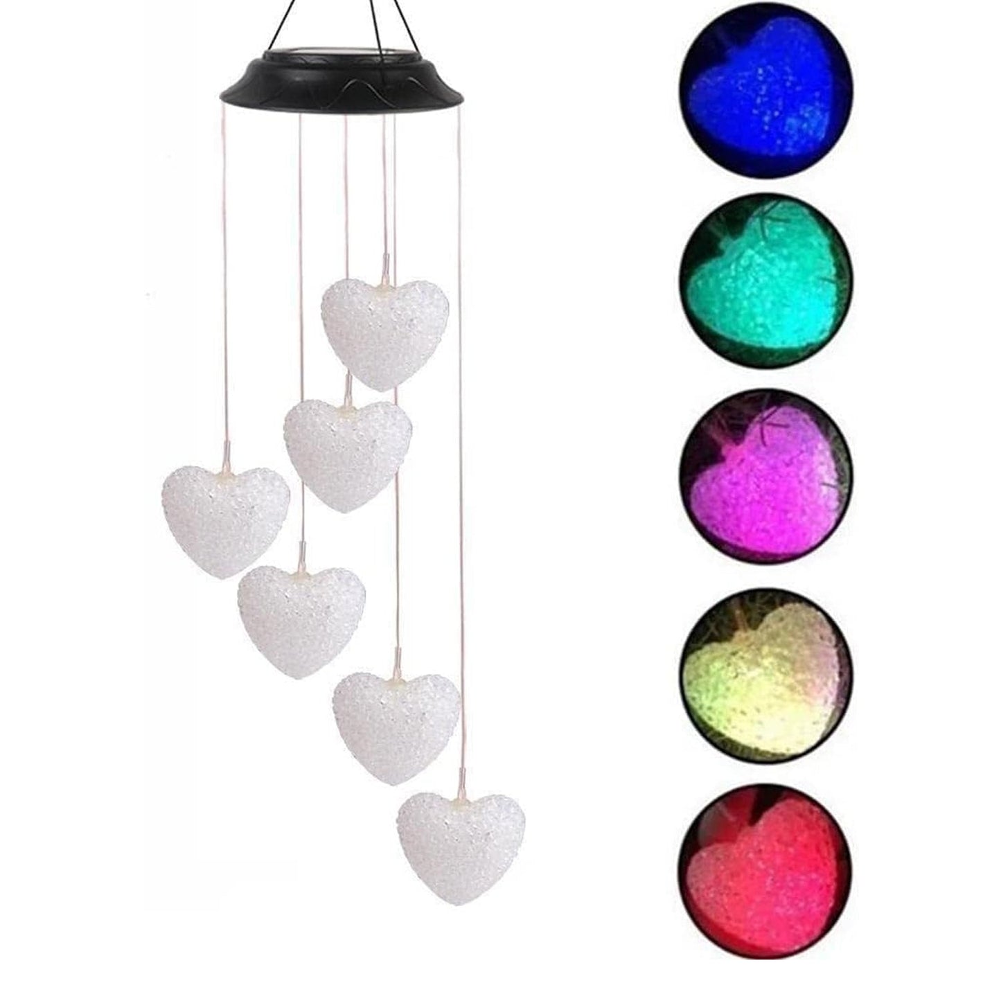 Solar Powered Wind Chimes with Lights: Outdoor Garden Decor (6 LED) - Springkart