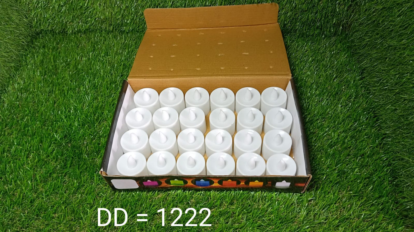 Festival Decorative - LED Tealight Candles (White, 24 Pcs) - Springkart