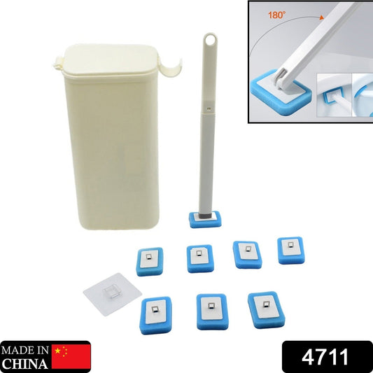 Toilet Brush Wand, Toilet Brush Kit with 8 Count Disposable Toilet Refills Heads - Springkart