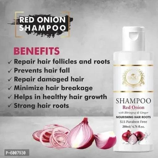 Onion Bhringraj Shampoo and Oil for Strong Healthy Hair Growth with Anti Hair-Fall (Shampoo 200ml + Oil 100ml Pack of 2 Combo) - Springkart