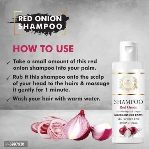 Onion Bhringraj Shampoo and Oil for Strong Healthy Hair Growth with Anti Hair-Fall (Shampoo 200ml + Oil 100ml Pack of 2 Combo) - Springkart
