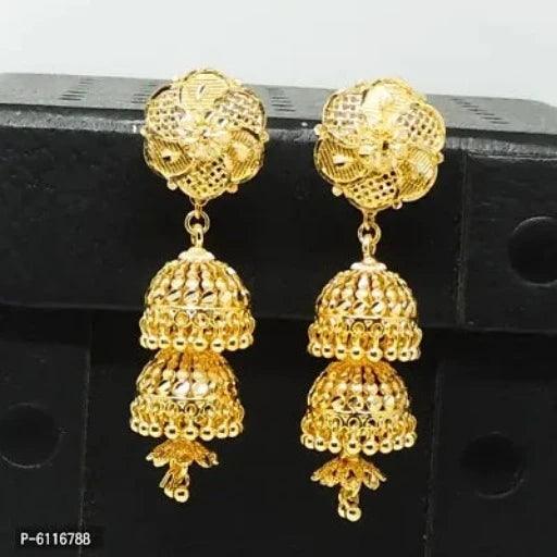 Traditional 2stp jhumki with stud - Springkart